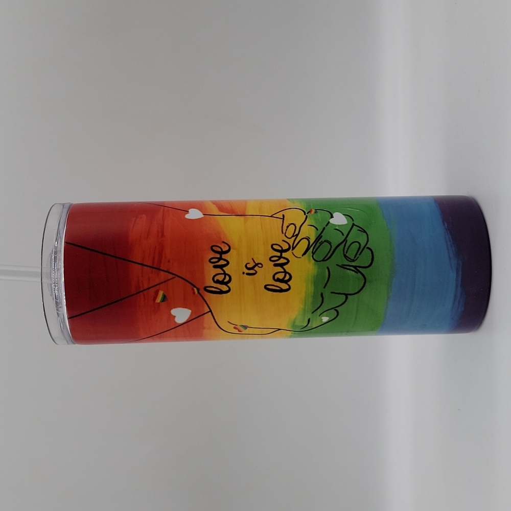 Pride 20 oz Skinny Handmade Sublimated Tumbler - Picture 3 of 3